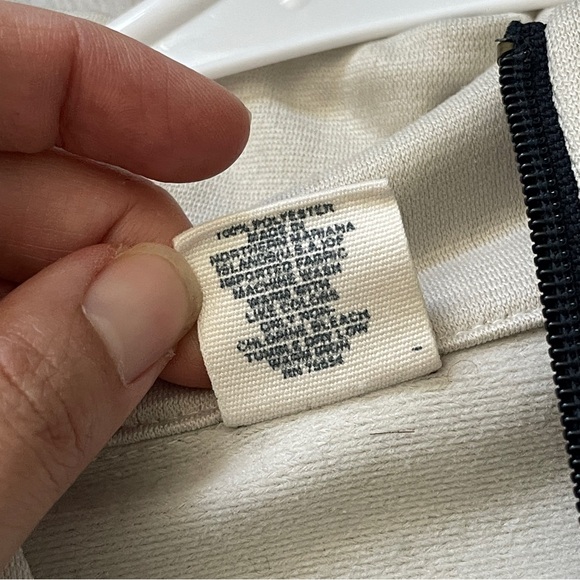 Abercrombie & Fitch Jacket full zip sporty womens Cream (small) athleisure retro - Picture 5 of 6